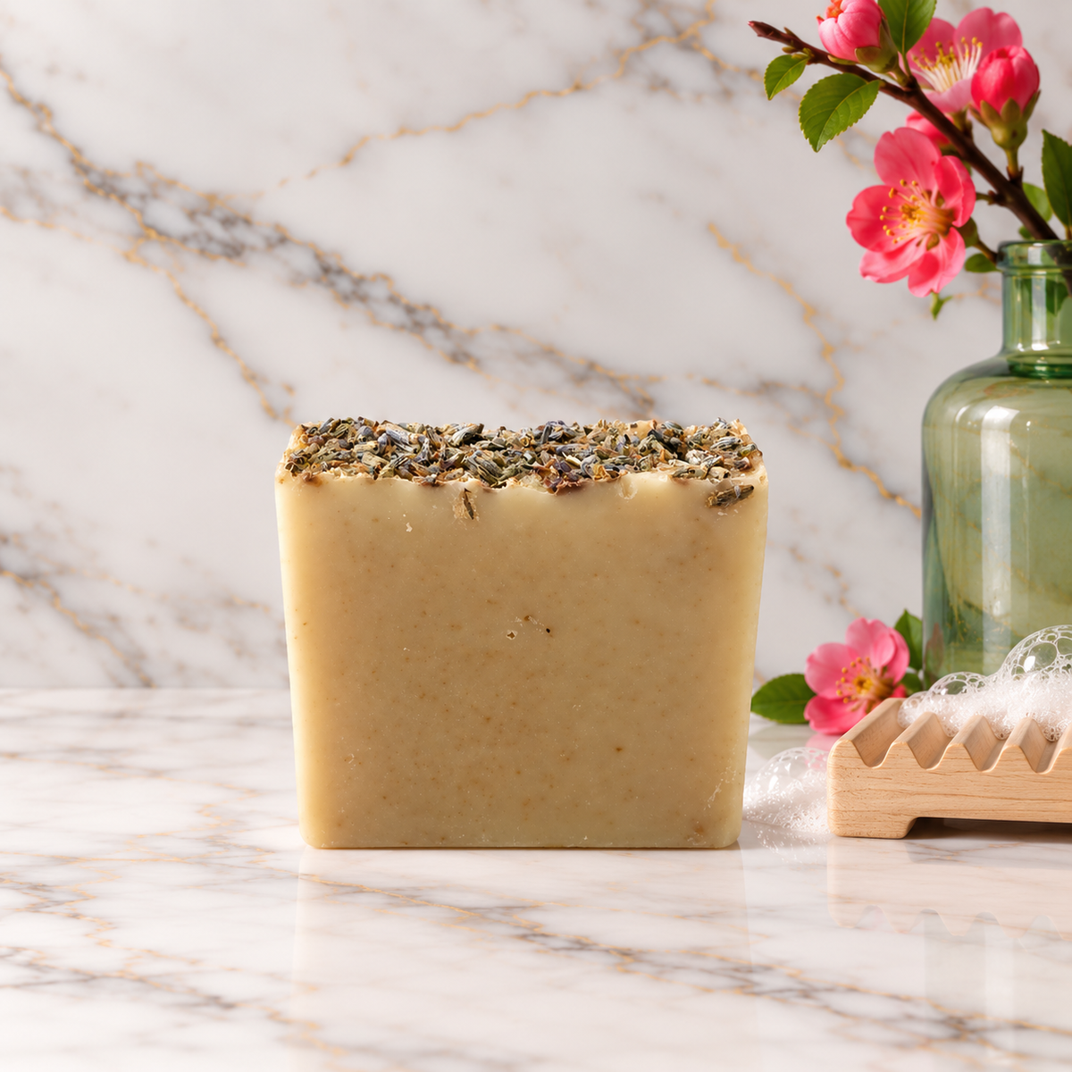 Gotu Lavender tallow soap with gotu kola and lavender by Grounded Holistic Apothecary