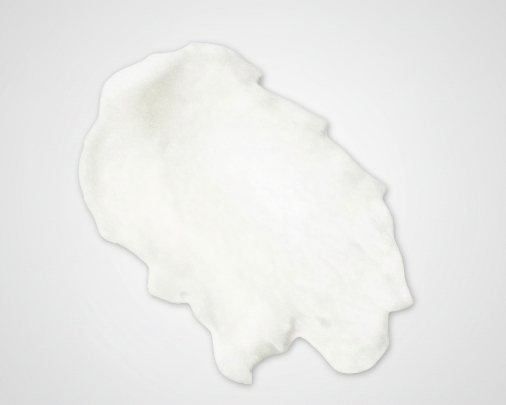texture sample of pure whipped tallow body butter