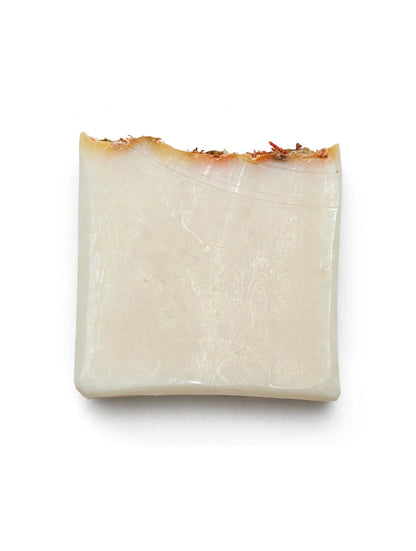 Citrus Sunrise tallow soap bar with blue butterfly pea, citrus and jasmine