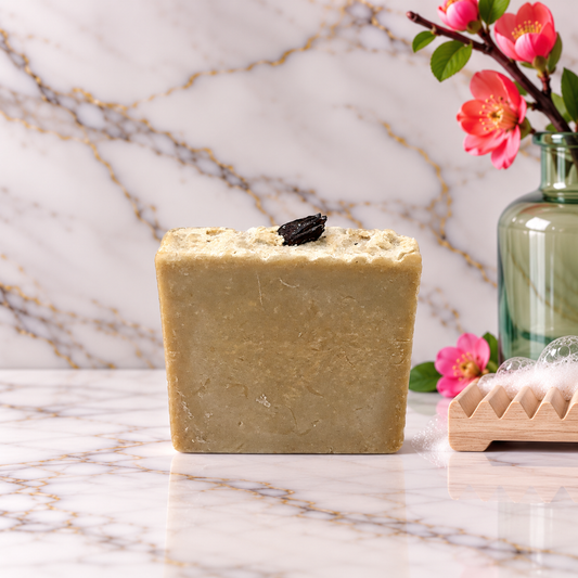 Desert Spur tallow soap with bentonite clay and patchouli by Grounded Holistic Apothecary