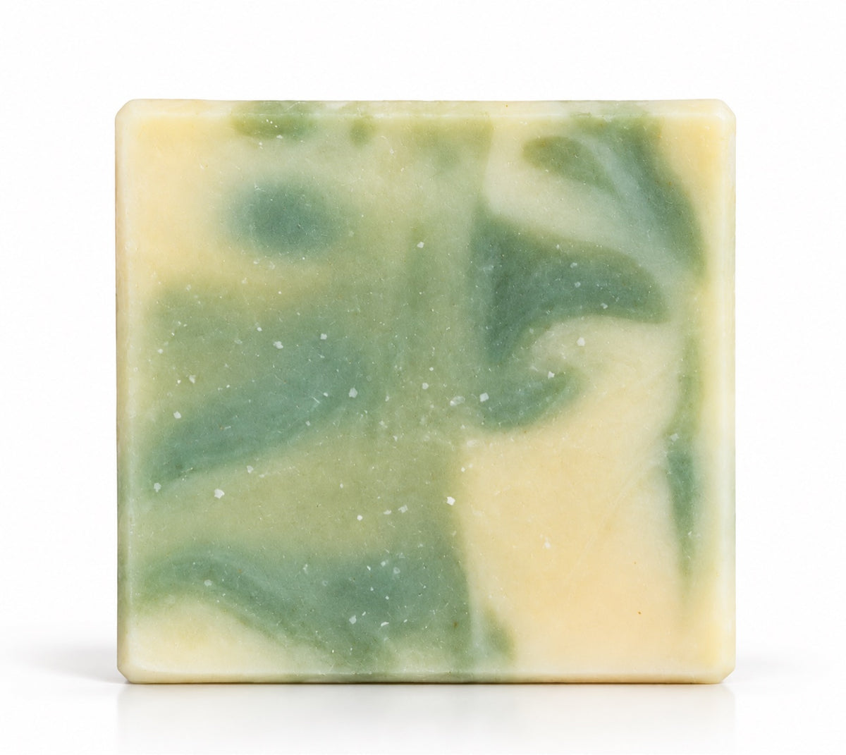 Grounded Spirit soap - unwrapped bar on white background