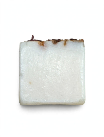 Nostalgia handmade tallow soap bar with vanilla, rose and flower petals