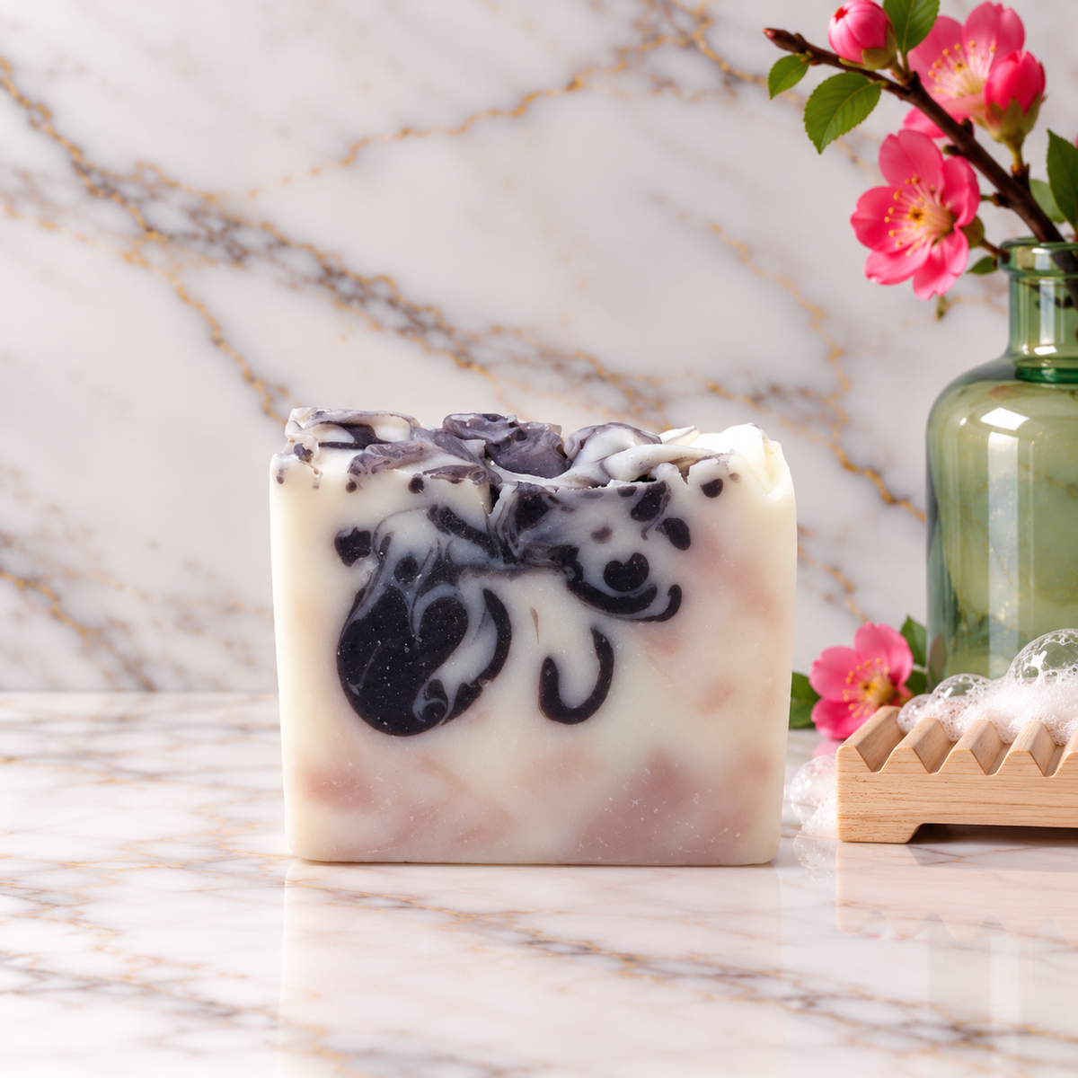 Purple Reign tallow soap with Brazilian purple clay, coconut charcoal and lavender by Grounded Holistic Apothecary