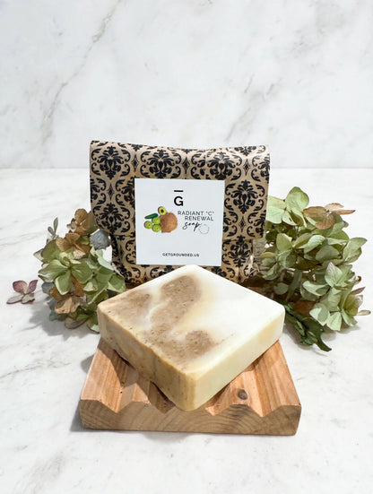 Radiant C soap on marble - lifestyle