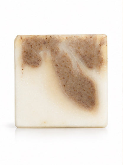 Radiant C Renewal unscented tallow soap bar with amla and olive oil, unwrapped on a white background