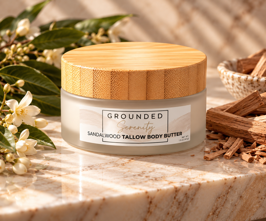 Serenity sandalwood tallow body butter by Grounded Holistic Apothecary