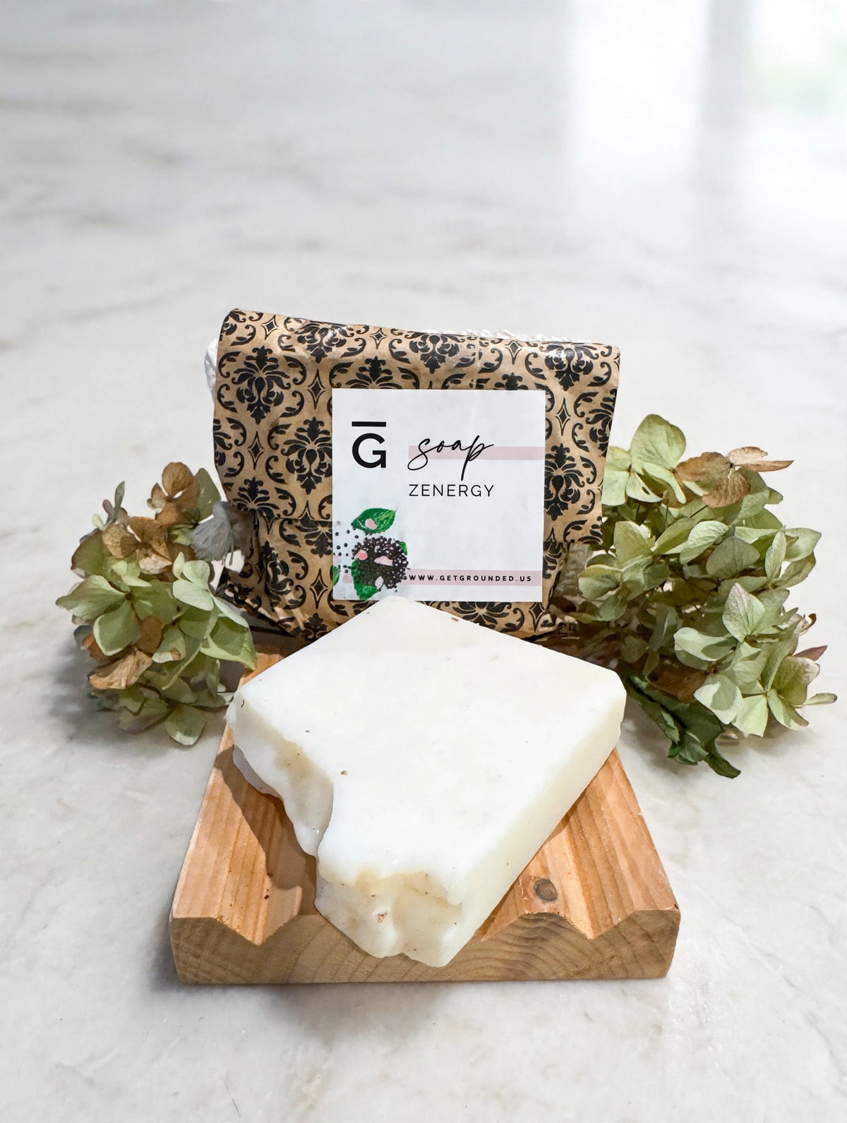 Zenergy soap on marble - lifestyle